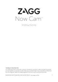 Notice Zagg NOW CAM Videocámara