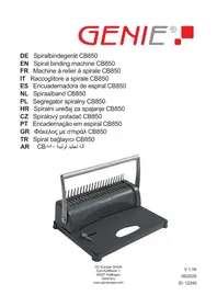 Notice Genie CB 850 Vazač