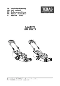 Notice Texas LMZ 5800TR Tondeuse à gazon