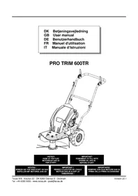 Notice Texas PRO TRIM 600TR Tondeuse à gazon