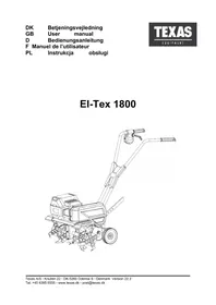 Notice Texas ELTEX 1800 Motorhacke