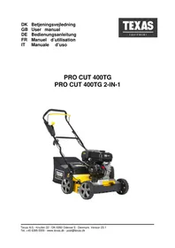 Notice Texas PRO CUT 400TG Scarificatore