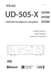 Notice TEAC UD505X Earphones