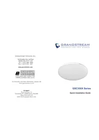 Notice GRANDSTREAM GSC3500 Punkt dostępu Wi-Fi