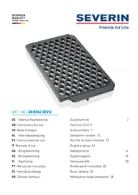 Notice SEVERIN ZB 8182 Gril électrique
