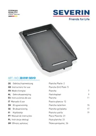Notice SEVERIN ZB 8181 Gril électrique