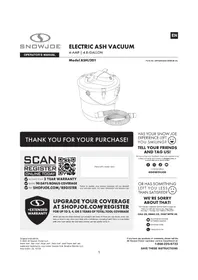 Notice Snow Joe ASHJ201 Aspirateur