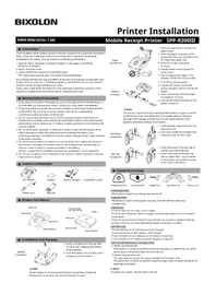 Notice Bixolon SPPR200III Téléphone mobile