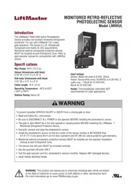 Notice LIFT-MASTER LMRRUL Sensor fotoeléctrico