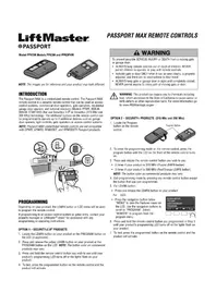 Notice LIFT-MASTER PPK3M Télécommande