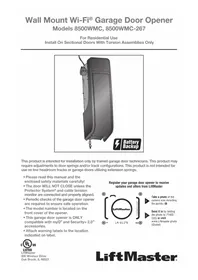 Notice LIFT-MASTER 8500WMC267 Puerta de garaje