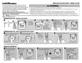 Notice LIFT-MASTER 877LM Déclencheur à distance