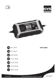 Notice GYS ARTIC 8000 Зарядное устройство для батареек