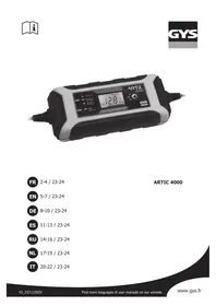 Notice GYS ARTIC 4000 Зарядное устройство для батареек