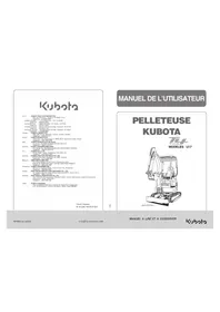 Notice KUBOTA U17 Engin de chantier
