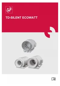 Notice Soler & Palau TDSILENT ECOWATT Ventilateur