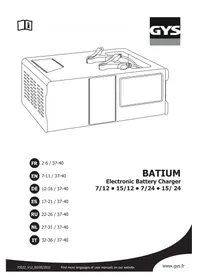 Notice GYS BATIUM 7.24 Зарядное устройство для батареек