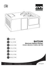 Notice GYS BATIUM 7.12 Зарядное устройство для батареек