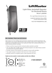 Notice LIFT-MASTER LJ8900W Garage door