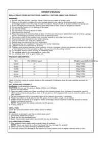 Notice BESTWAY 52269 Batutas