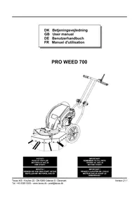 Notice Texas PRO WEED 700 Tondeuse à gazon motorisée