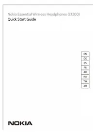 Notice NOKIA ESSENTIAL WIRELESS HEADPHONES E1200 Téléphone portable
