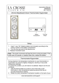 Notice LA CROSSE TECHNOLOGY BBB86064 Horloge murale