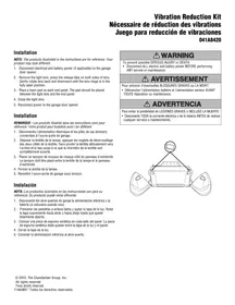 Notice LIFT-MASTER 041A8420 Accessoire pour porte de garage