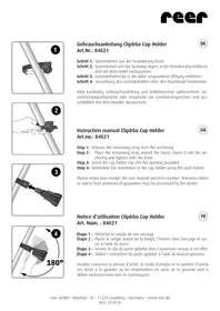 Notice Reer CLIP&GO CUP HOLDER 84021 Poussette