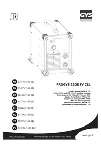 Notice GYS PROGYS 220E FV CEL Saldatrice