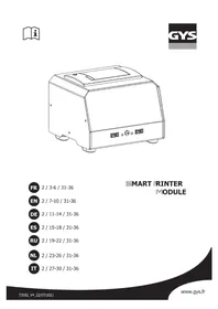 Notice GYS SMART PRINTER MODULE принтер