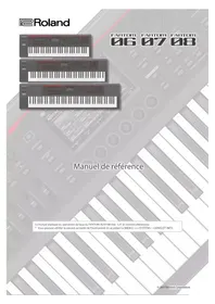 Notice ROLAND FANTOM08 Synthétiseur