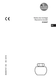Notice IFM E30407 Raccord plomberie