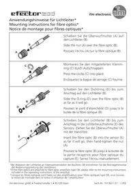 Notice IFM E20824 Fibre optique