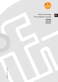 Notice IFM E37411 Tube protecteur industriel