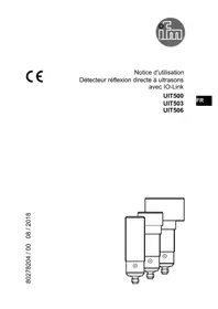 Notice IFM UIT503 Détecteur à ultrasons
