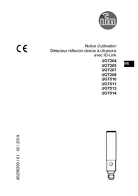 Notice IFM UGT511 Détecteur à ultrasons