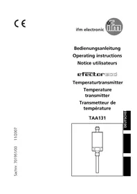 Notice IFM TAA131 Temperatursender