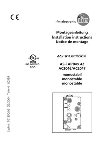 Notice IFM AC2046 Industrielle Elektronik