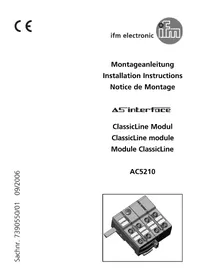 Notice IFM AC5210 Electronic module