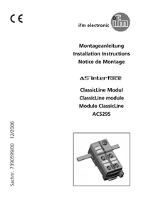Notice IFM AC5295 Electronic module