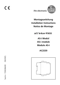 Notice IFM AC2220 Electronic module