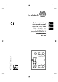 Notice IFM DTE100 Industriesteuergehäuse