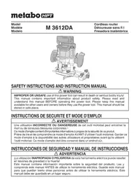 Notice HiKOKI M3612DA Router