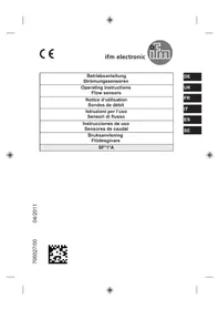 Notice IFM SF211A Rilevatore