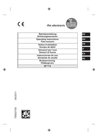 Notice IFM SF111A Rilevatore