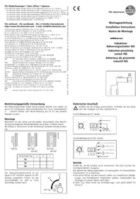 Notice IFM IN5375 Capteur de proximité inductif