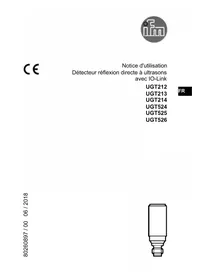 Notice IFM UGT214 Détecteur à ultrasons