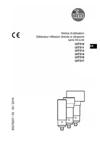 Notice IFM UIT511 Détecteur à ultrasons