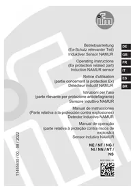 Notice IFM NF5004 Sensore